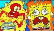 Every Time Someone Catches on Fire 🔥 🤯 | SpongeBob
