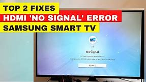 Samsung TV: HDMI No Signal Error || Fix It Now -100% Worked