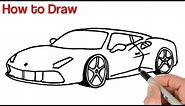 How to Draw a Sports Car Ferrari