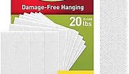 Command 20 Lb XL Heavyweight Picture Hanging Strips, Damage Free Hanging Picture Hangers, Heavy Duty Wall Hanging Strips for Living Spaces, 16 White Adhesive Strip Pairs