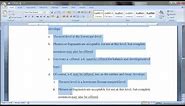 Using Word to Create an Outline