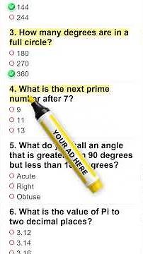 Math Quiz - Are you smarter than a 5th grader? 🧮