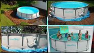 Summer Waves Elite 14 foot Above Ground Pool From Walmart Unboxing Setup and Review