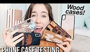 Testing WOOD Phone Cases | Huge phone case haul!