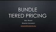 Bundle Pricing Tiered Pricing Excel Tutorial