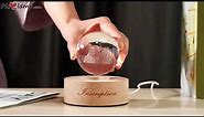 Personalized Photo Engraved Crystal Ball Lamp With Wooden Base Gift for Dad Review