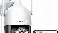 DEKCO 2K WiFi Surveillance Security Camera Outdoor/Home/Dome, Pan-Tilt 360° View, 3MP, Motion Detection and Siren, 2-Way Audio,Full Color Night Vision, Waterproo