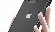 Gatita Black Rim Smoke Translucent Case for iPhone 12 Pro, Slim Shockproof Partial Matte Case for iPhone 12 Pro, Frosted and Glossy Phone Case Cover for iPhone 12 Pro 6.1" (Y2020) - Black Smoke