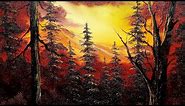 Bob Ross Oil Painting Tutorial by Certified Ross Instructor | Beginner Oil Painting Demo Free