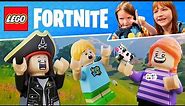 LEGO FORTNiTE with Adley & Niko!! DAY 1 of Family Survival - Finding Secrets we Learn how to Build