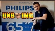 Unboxing Phillips 65 inch TV 65PUS6262 Ultra HD with Ambi Light 3 Technology