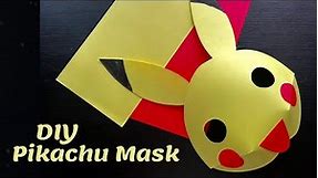 How to make Pikachu mask | DIY Pikachu paper mask | Pokemon pikachu mask DIY | Pikachu craft ideas