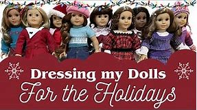 Dressing My American Girl Dolls in Retired Winter/Holiday Outfits