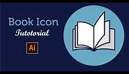 Adobe illustrator (2020 CC) Open Book Icon tutorial