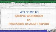 MS Excel Preparing a Sample Audit Report