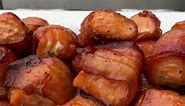 Bacon. Salmon. Bourbon. Smoke. 🔥 💨 Bacon Wrapped Bourbon Salmon bites. So delicious appetizers | Cooking with Lucy