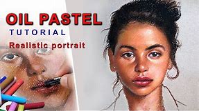 Oil Pastel painting || Tutorial || Realistic Portrait