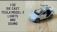 TESLA Model X 90D | ANTSIR 1:32 Scale Diecast Pull Back Toy Car with Lights and Sound