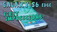 Samsung Galaxy S6 Edge 64GB Gold Platinum - My First Impressions - Unboxing & Hands-On !