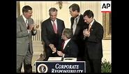WRAP Bush signs corporations law, latest on scandals