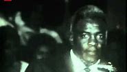 Jackie Robinson addresses a civil rights rally in Birmingham