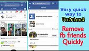 How to quickly unfriend facebook friends & remove friends from my fb account at once / One click