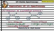 Application of UV-Visible Spectroscopy |UV-Visible spectroscopy applications | UV spectroscopy