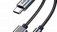 USB c to 3.5mm Headphone and Charger Adapter,2-in-1 USB C PD 3.0 Charging Port to Aux Audio Jack and Fast Charging Dongle Cable Cord Compatible with Samsung Galaxy S22 S21 S20, Google Pixel 4 3 XL