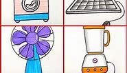 Easy and simple drawing ideas for beginners. Easy home appliance drawing