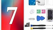 for iPhone 7 Screen Replacement with Home Button 4.7" White Repair Kit, LCD Display 3D Touch Digitizer Full Assembly Front Camera Speaker Sensor Glass HD Screen Fix Tools A1660, A1778, A1779