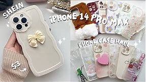 SHEIN iPhone 14 pro max phone case haul  [ aesthetic ] 🎀 15 phone cases under $6