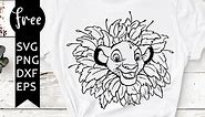 Simba svg free, the lion king svg, free disney character svg files, instant download, cartoon svg, outline svg, lion king svg, png, dxf 0772