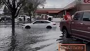 209 Times on Instagram: "A truck helps rescue three young girls who were stranded in a flooded car in the parking lot of Costco on Hammer Lane. #stockton 🎥 @manteca_frenchies"