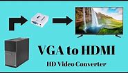 How to connect an older VGA computer/laptop to an HDMI monitor or TV