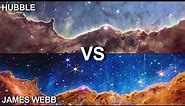 James Webb Telescope vs Hubble Telescope All Images Comparison