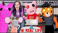 Roblox PIGGY In Real Life - Birthday Party with New INFLATABLE TRAP