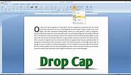 How To Create Drop Cap In MS Word