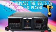 HOW TO REPLACE THE BELTS ON A SONY 400 DISC CD PLAYER BELT KIT REPAIR TUTORIAL