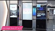 43" 50" 55" 65" 75" 86"floor standing kiosk-interactive digital kiosk-touch screen kiosks-HUSHIDA