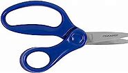 Fiskars 5" Pointed-Tip Scissors for Kids 4-7 - Scissors for School or Crafting - Back to School Supplies - Blue