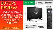 Review Vizio 40-Inch D-Series Full Hd 1080P Smart Tv With Apple Airplay