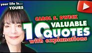 10 motivational quotes by Carol S. Dweck (with explanations) | #growth #intelligence #freedom