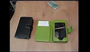 iPod Touch Wallet Case- Green Leather Protection