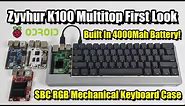 Zyvhur K100 Multitop First Look Raspberry Pi Mechanical Keyboard Case!
