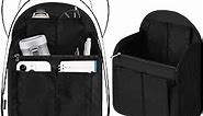 Sweetude 2 Pcs Backpack Organizer Insert Liner with Many Pockets Nylon Shoulder Bag Organizer Handbag Insert Pocket Lightweight Travel Rucksack Insert (Black)