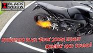 #186 MT09/FZ09 Black Widow 200mm Exhaust Review and Sound!