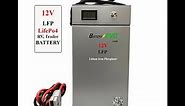 Battery EVO 12V 120Ah LFP Lithium Iron Phosphate Battery Pack connect to a 12V inverter