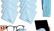 Microfiber Cloth - 8-Pack, 12" x 12" Oversized Cleaning Cloths. Washable and Durable Microfiber Cleaning Cloth for Glasses, Lenses, Electronics and Screens. High Tech Quality Material