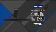 Unboxing: Samsung Black 2.1 Channel Sound Bar With Wireless Subwoofer - HW-K450/ZA