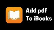 How To Add a pdf to Apple Books on iOS (iPhone and iPad)